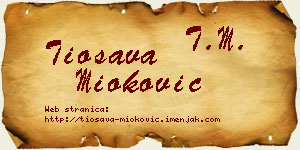 Tiosava Mioković vizit kartica